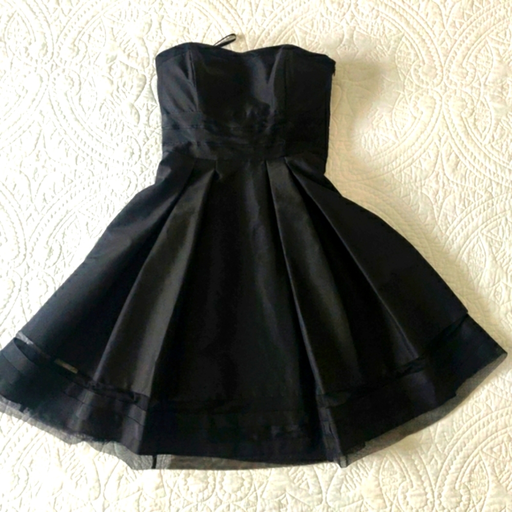 WHBM black cocktail dress.